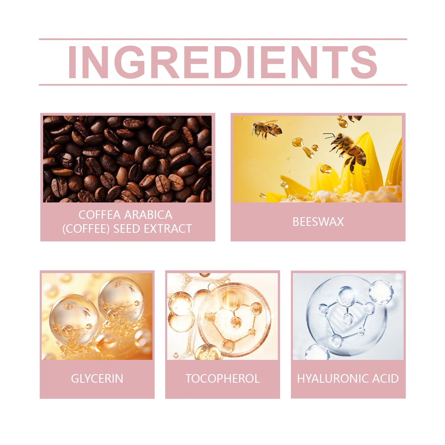 Caffeine Eye Cream Stick Lifting Firming Fade Dark Circles Bags Nourish Deep Moisturizing Coffee Extract Eye Brighten Eye Cream